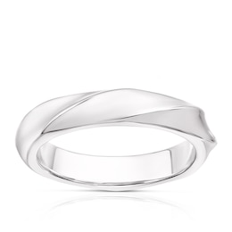 Sterling Silver Plain Twist Ring