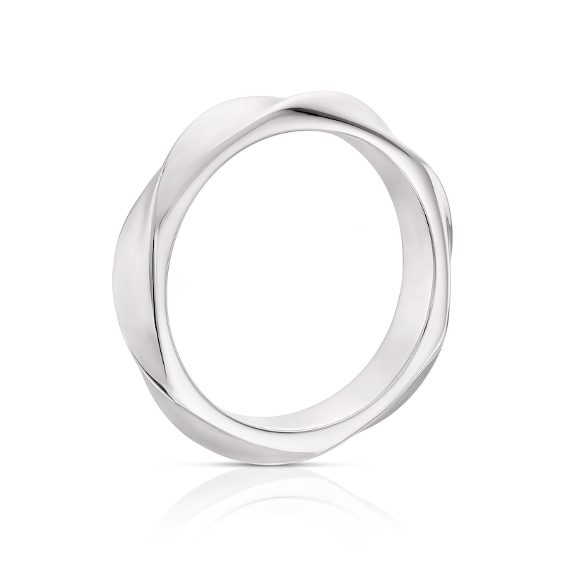 Sterling Silver Plain Twist Ring