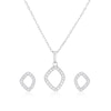 Thumbnail Image 0 of Sterling Silver CZ Open Stud Earring & Pendant Necklace Set