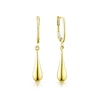 Thumbnail Image 0 of 9ct Yellow Gold Droplet Drop Hoop Earring