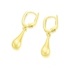 Thumbnail Image 1 of 9ct Yellow Gold Droplet Drop Hoop Earring