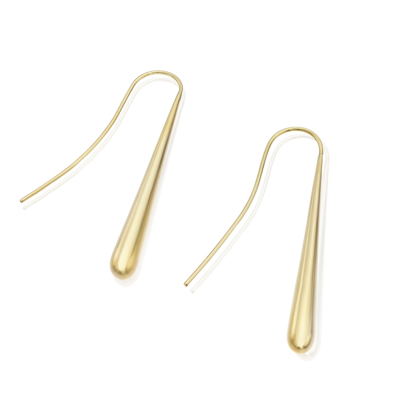 9ct Yellow Gold Elongated Drop Earrings