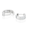 Thumbnail Image 1 of 9ct White Gold Cubic Zirconia Huggie Hoop Earrings