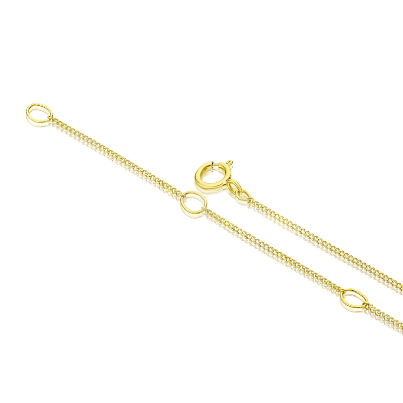 9ct Yellow Gold Round Diamond Star Locket Necklace