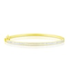 Thumbnail Image 0 of 9ct Yellow Gold Baguette Cubic Zirconia Bangle