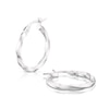 Thumbnail Image 0 of 9ct White Gold Twist Hoop Earrings