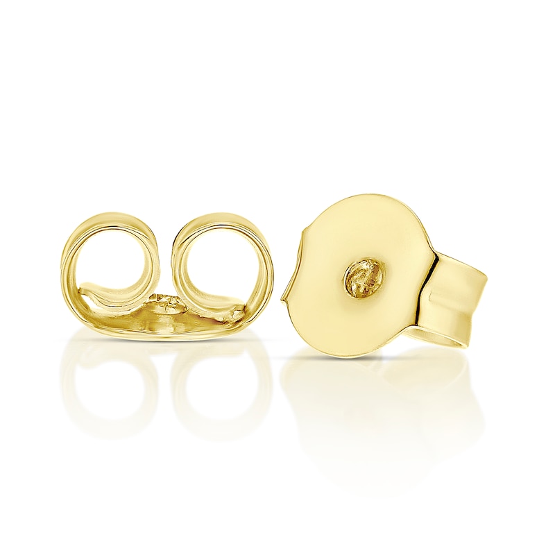 9ct Yellow Gold Heart Stud Earrings