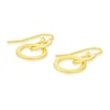 Thumbnail Image 1 of 9ct Yellow Gold Double Circle Drop Earrings