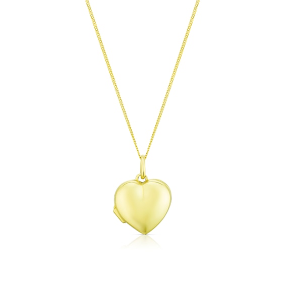 9ct Yellow Gold Heart Locket Necklace