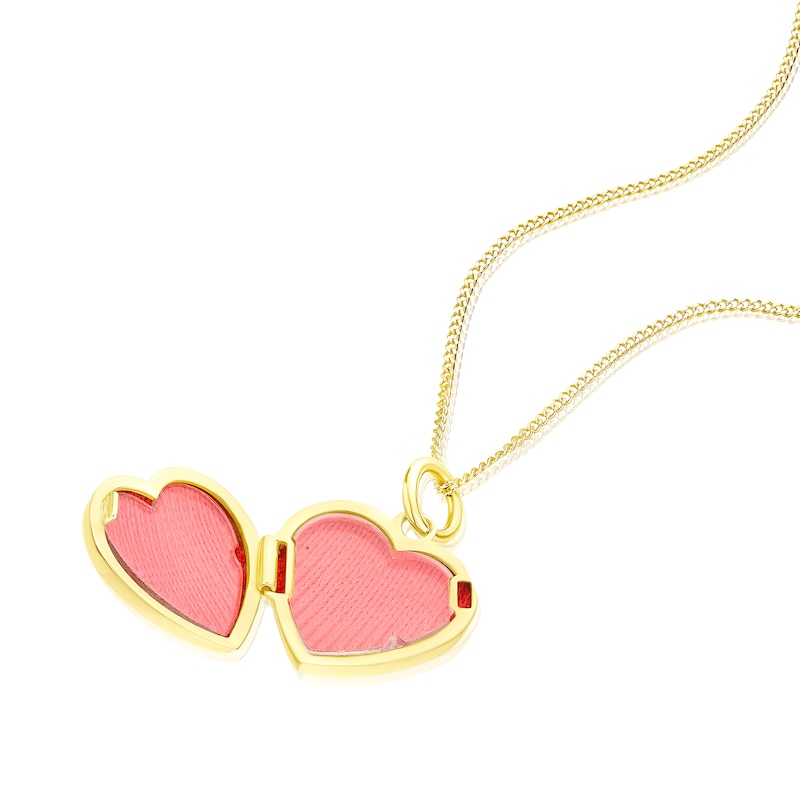 9ct Yellow Gold Heart Locket Necklace