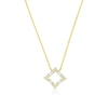 Thumbnail Image 1 of 9ct Yellow Gold Round & Baguette Cubic Zirconia Open Square Necklace