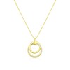 Thumbnail Image 1 of 9ct Yellow Gold Cubic Zirconia Double Circle Pendant Necklace