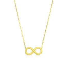 9ct Yellow Gold Eternity Symbol Necklace