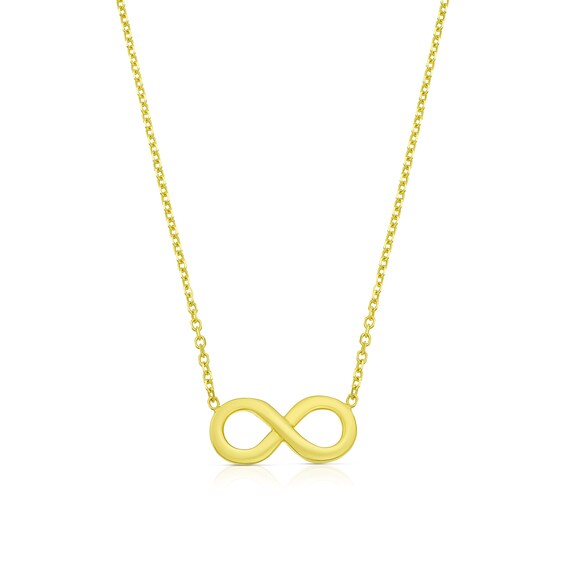 9ct Yellow Gold Eternity Symbol Necklace