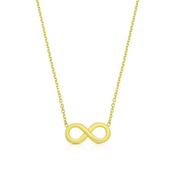 9ct Yellow Gold Eternity Symbol Necklace