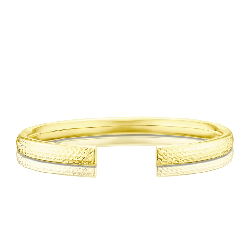 9ct Yellow Gold Hinge Cuff Bangle