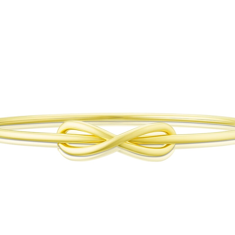 Main Image 2 of 9ct Yellow Gold Eternity Symbol Bangle
