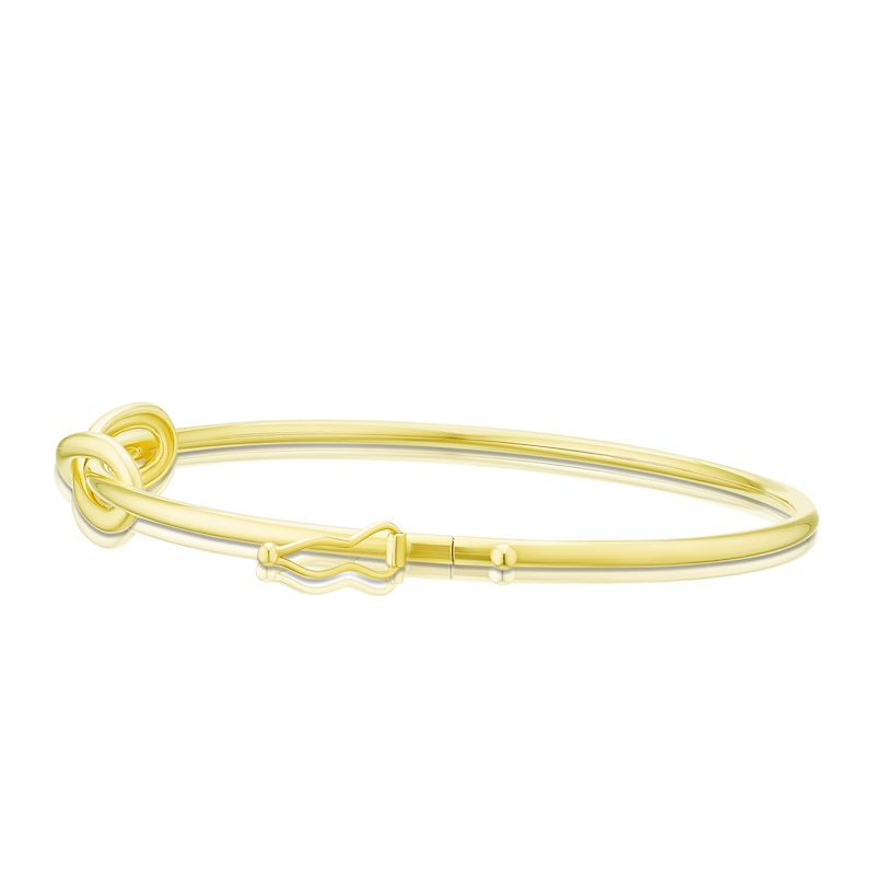 Main Image 3 of 9ct Yellow Gold Eternity Symbol Bangle