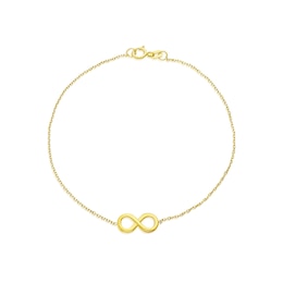 9ct Yellow Gold Eternity Symbol Bracelet