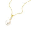 Thumbnail Image 1 of 9ct Yellow Gold Pearl Double Pendant Necklace