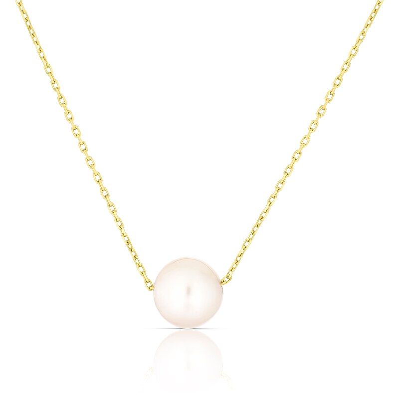 9ct Yellow Gold Pearl Slider Necklace