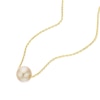 Thumbnail Image 1 of 9ct Yellow Gold Pearl Slider Necklace