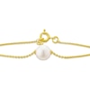 Thumbnail Image 1 of 9ct Yellow Gold Round Pearl Bracelet