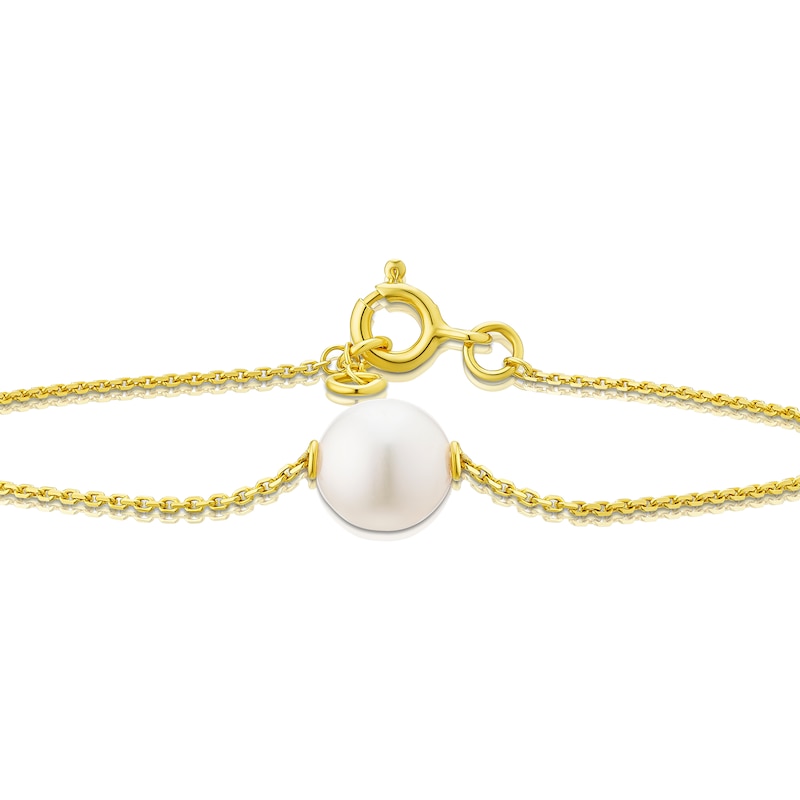 9ct Yellow Gold Round Pearl Bracelet