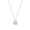 Thumbnail Image 0 of Michael Kors Sterling Silver 18 Inch Cubic Zirconia Pave Padlock Pendant