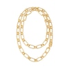 Thumbnail Image 1 of Michael Kors Statement Link MK 14ct Gold Plated Silver Overlap Chain Necklace