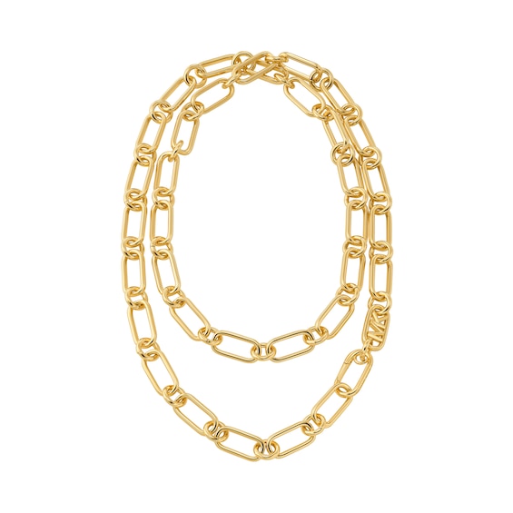 Michael Kors Statement Link MK 14ct Gold Plated Silver Overl