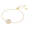 Thumbnail Image 0 of Michael Kors Brilliance 14ct Gold Plated Silver Cubic Zirconia Chain Slider Bracelet