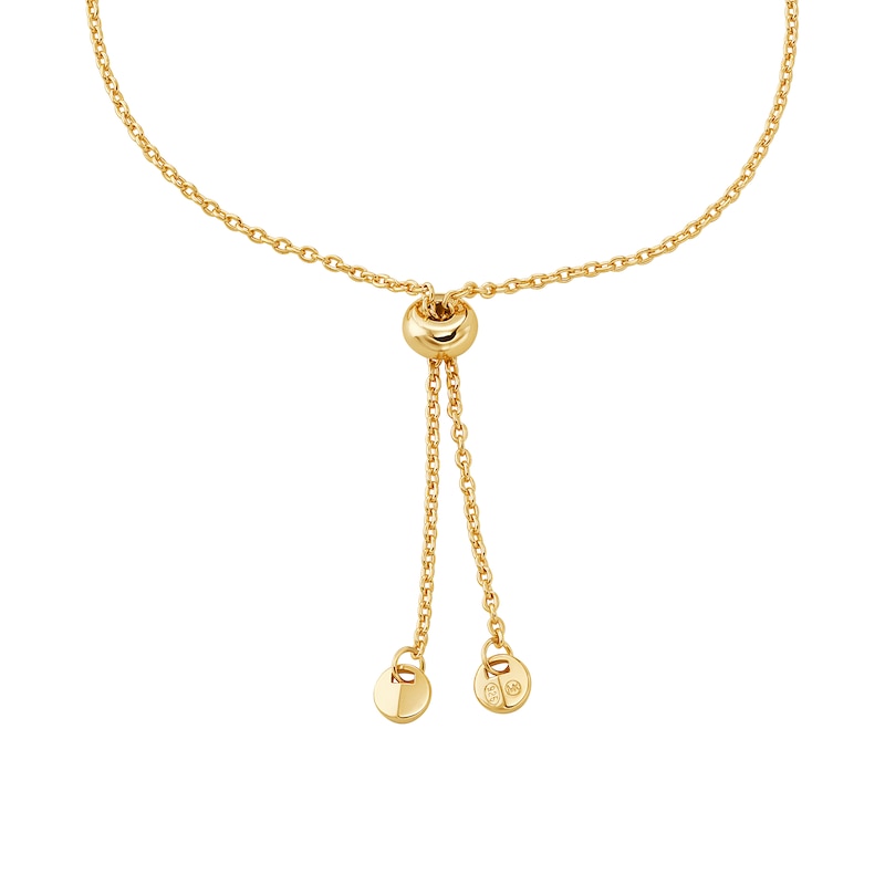 Michael Kors Brilliance 14ct Gold Plated Silver Cubic Zirconia Chain Slider Bracelet