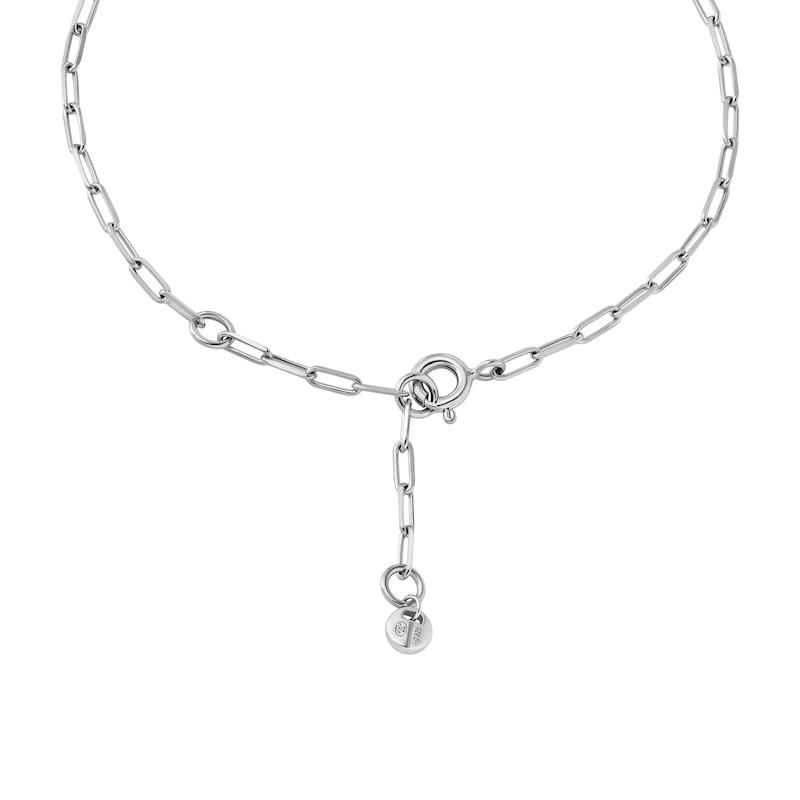 Michael Kors Statement Link MK Sterling Silver Cubic Zirconia Chain Bracelet