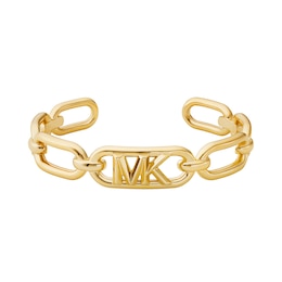 Michael Kors Statement Link MK 14ct Gold Plated Silver Chain Cuff Bracelet