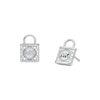 Thumbnail Image 0 of Michael Kors Sterling Silver Cubic Zirconia Pave Padlock Stud Earrings