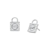 Thumbnail Image 1 of Michael Kors Sterling Silver Cubic Zirconia Pave Padlock Stud Earrings