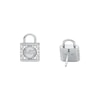 Thumbnail Image 1 of Michael Kors Sterling Silver Cubic Zirconia Pave Padlock Stud Earrings