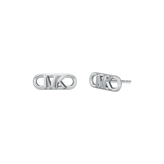 Michael Kors Statement Link MK Sterling Silver Stud Earrings