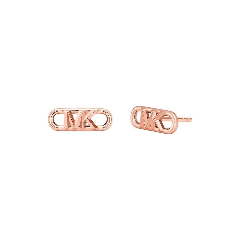 Michael Kors Statement Link MK 14ct Rose Gold Plated Silver Stud Earrings