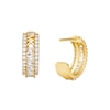 Thumbnail Image 1 of Michael Kors Brilliance 14ct Gold Plated Silver Cubic Zirconia Hoop Earrings