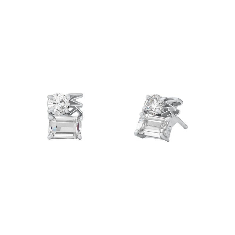 Main Image 1 of Michael Kors Brilliance Sterling Silver Cubic Zirconia Mixed Cut Stud Earrings