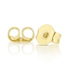 Thumbnail Image 1 of 9ct Yellow Gold Round & Baguette Cubic Zirconia Open Square Stud Earrings