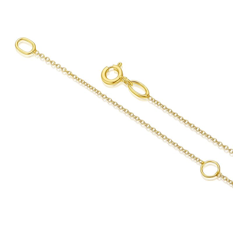 9ct Yellow Gold Eternity Symbol & Ball Station Chain