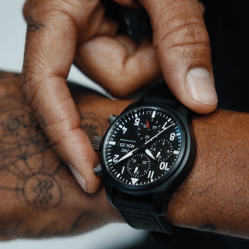 IWC Pilot’s Watches Top Gun Edition Black Rubber Strap Watch