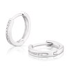 Thumbnail Image 0 of 9ct White Gold 0.05ct Diamond Huggie Hoop Earrings