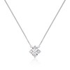 Thumbnail Image 1 of 9ct White Gold 0.15ct Diamond Four Stone Kiss Pendant