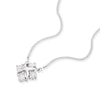 Thumbnail Image 2 of 9ct White Gold 0.15ct Diamond Four Stone Kiss Pendant