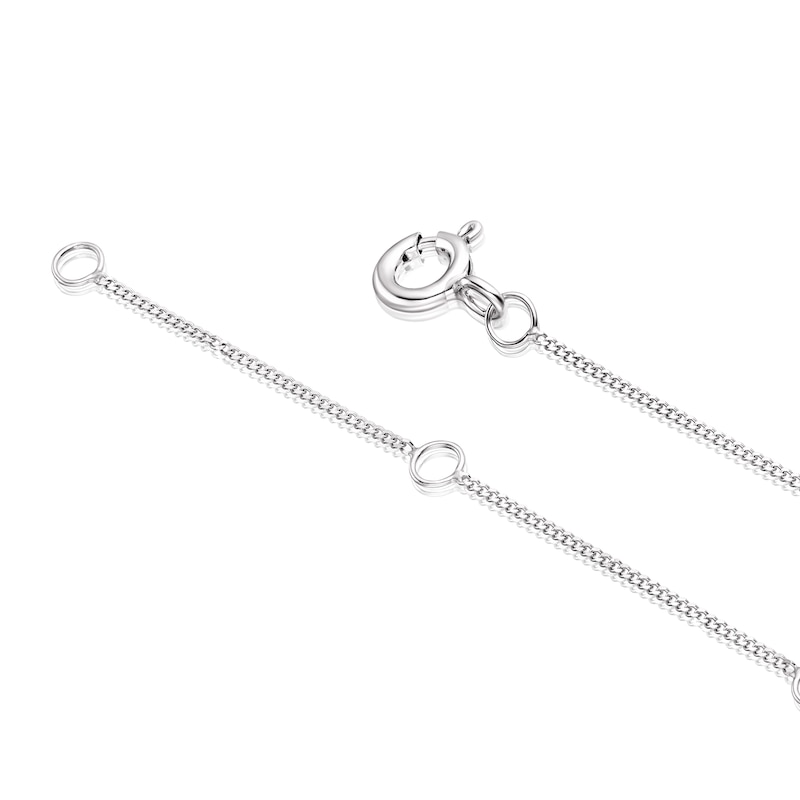 Main Image 3 of 9ct White Gold 0.15ct Diamond Four Stone Kiss Pendant