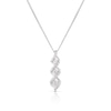 Thumbnail Image 0 of 9ct White Gold 0.25ct Diamond Trilogy Twist Pendant